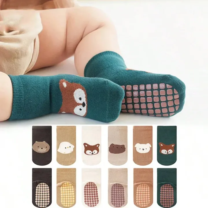 6%20Pairs%20of%20Floor%20Socks%20Newborn%20Dispensing%20Non-Slip%20Indoor%20Soft%20Bottom%20Round%20Cartoon%20Mouth%20Boys%20and%20Girls%20Kidsren's%20Socks%20-%20Image%206