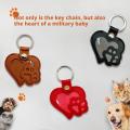 Heart Leather Pet Hair Keepsake Keychain for Storing Dog Cat Fur Remembrance Key Ring Bag Charm Cute Pet Lover Gifts. 