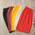 Women Summer Casual Loose Harem Elastic Waist Cotton Linen Pants Ninth Trousers. 