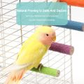 4/6 Steps Wood Ladder Pet Interactive Bird Parrot Toy Ladder for Hamster Cage Funny Grinding Stick Climbing Toy Bird Accessories. 