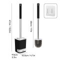 WORTHBUY Punch-Free Wall Mounted Toilet Brush With Drainable Base Long Handle Plastic Toilet Cleaning Brush Bathroom Accessories. 