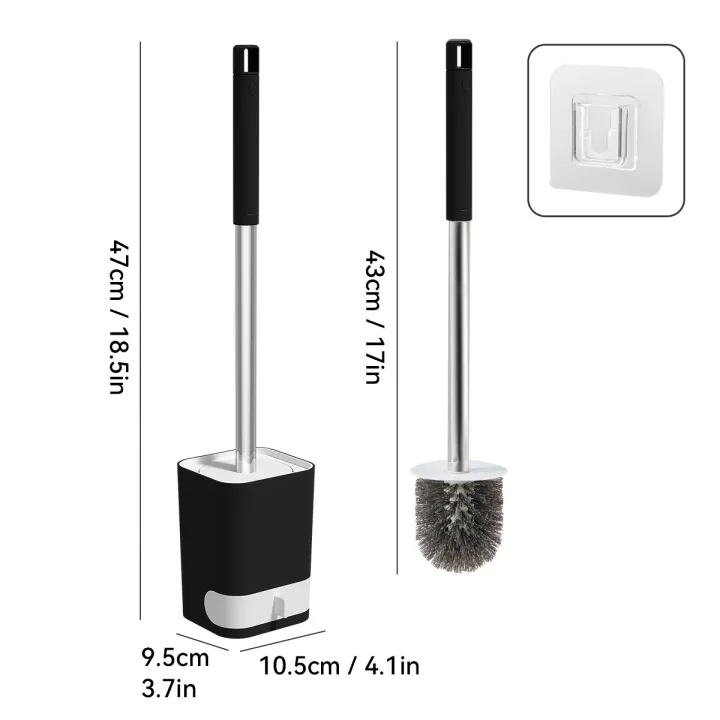 WORTHBUY%20Punch-Free%20Wall%20Mounted%20Toilet%20Brush%20With%20Drainable%20Base%20Long%20Handle%20Plastic%20Toilet%20Cleaning%20Brush%20Bathroom%20Accessories%20-%20Image%208
