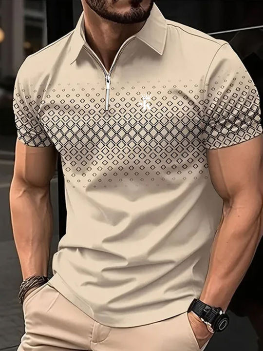 Business%20Men's%20Golf%20Polo%20Short%20Sleeve%20Polo%20Shirt%20Outdoor%20Casual%20Daily%20Streetwear%20Summer%203D%20Print%20Micro-elastic%20Polyester%20-%20Image%203