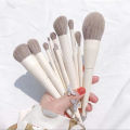 10 cream white/12 pink strawberry soft hair Makeup brush set eye shadow loose powder eyebrow brush foundation make-up powder blusher highlight concealer set brush super soft and loose. 