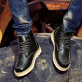 Winter Warm Men Boots Leather Mens Snow Boots No-slip High Top Male Work Shoes with Fur Handmade Waterproof Male Ankle Boots. 