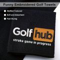 Funny Embroidered Microfiber Premium Golf Towel, Golf Accessories for Men Golfers Dad Boyfriend Husband Birthday Retirement. 