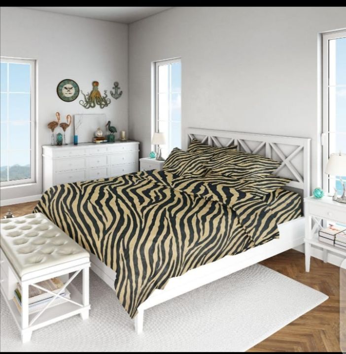 Tiger print Bedsheet | Export print bedset | Pure cotton bedsheet