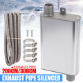 200/300 cm Car Air Diesel Heater Stainless Steel Exhaust Pipe 24mm Muffler Kit Suitable for Weibost Eberspach Exhaust Pipe.