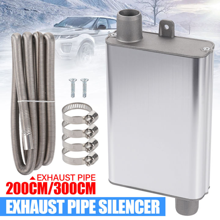 200/300 cm Car Air Diesel Heater Stainless Steel Exhaust Pipe 24mm Muffler Kit Suitable for Weibost Eberspach Exhaust Pipe