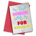 Greeting Card Printed for Congratulations for Engagement. 