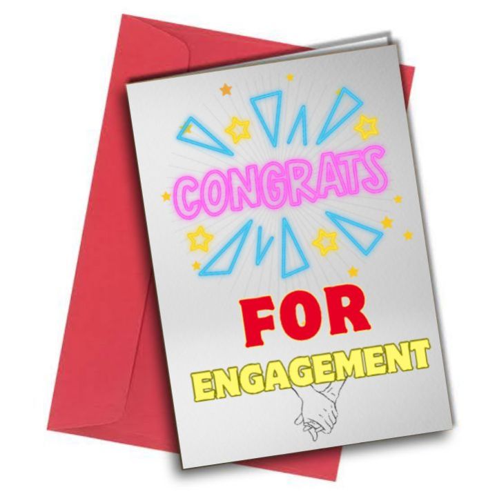 Greeting Card Printed for Congratulations for Engagement