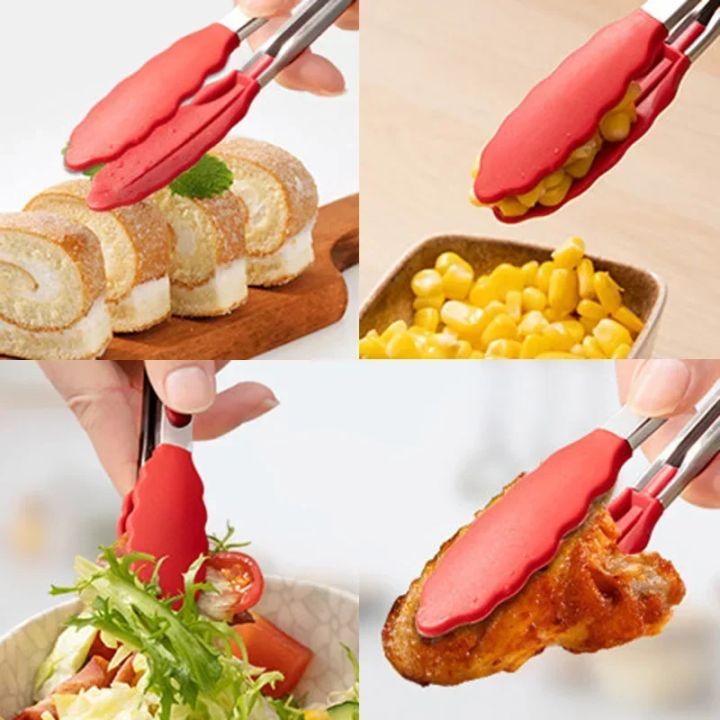7%20Inch%20Non-Slip%20Food%20Tongs%20Creative%20BBQ%20Grilling%20Salad%20Bread%20Cooking%20Clip%20Clamp%20Kitchen%20Serving%20Utensils%20Accessory%20-%20Image%205