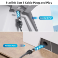 For Starlink 3rd generation router cable, Gigabit Ethernet RJ45 router cable, used for Starlink satellite 3rd generation devices. 