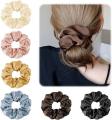 (Pack of 6) Hair scrunchies, Cheap hair ties, Silk scrunchies, Premium scrunchies set,Women's hair accessories, Trendy scrunchies, Hair bands, Hair ties, Multi-purpose hair ties, Fluffy scrunchies, Hair bands,. 