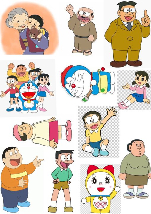 Doraemon stickers pack of 20 self adhesive and waterproof best for laptop phone case notebook journaling stickers
