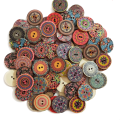 15-25mm 50pcs Retro Wooden Buttons 2 Holes for Handwork Sewing Scrapbook Clothing Button DIY Crafts Accessories Card Decor.