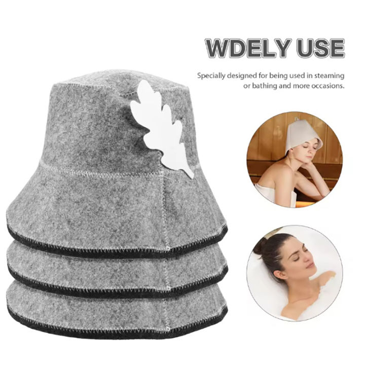 1Pcs%20Sauna%20Hat%20Sauna%20Vaporarium%20Accessories%20Felt%20Head%20Protection%20Bath%20Anti%20Heat%20Free%20Size%20Russian%20Style%20Shower%20Cap%20-%20Image%204
