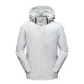 2025 Men's Casual Waterproof Windbreaker Jacket Full Zip Up Hooded Shell Outdoor Hiking Coat For Autumn Plus Size.