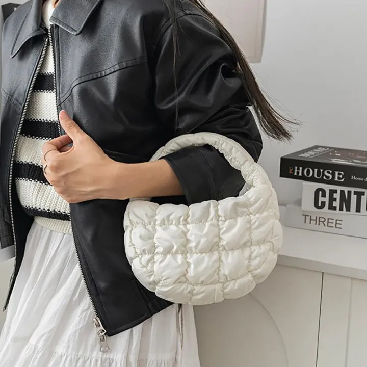 HUA%20HUA%20Fashion%20Mini%20Puffer%20Tote%20Bag%20Quilted%20Circle%20Phone%20Purse%20Elegant%20Purple%20Soft%20Nylon%20Padded%20Key%20Pouch%20Simple%20Trend%20Handbag%20-%20Image%206