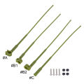 4Pcs Nylon Decoration Antenna Simulation Signal Pole Accessories 1/8 1/10 RC Crawler Car TRX4 TRX6 SCX10 D90 D110 TF2 RGT Tamiya.