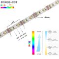 Tuya Wifi 5V USB LED Strip Lights 5050 RGBCCT Led Light Flexible Lamp Tape APP Control Room Party TV Desk Bedroom for . 