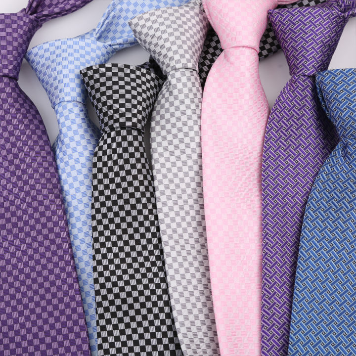 New%208CM%20Mens%20Tie%20Necktie%20Polka%20Dot%20Solid%20Ties%20For%20Man%20Groom%20Groomsman%20Jacquard%20Woven%20Ascot%20Neck%20Tie%20Formal%20Business%20Party%20-%20Image%202