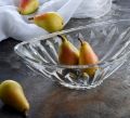 Oval Shaped Medium Glass Bowl - Oval Glass Bowl - Stylish Glass Serving Bowl- Multipurpose Serving Bowl. 