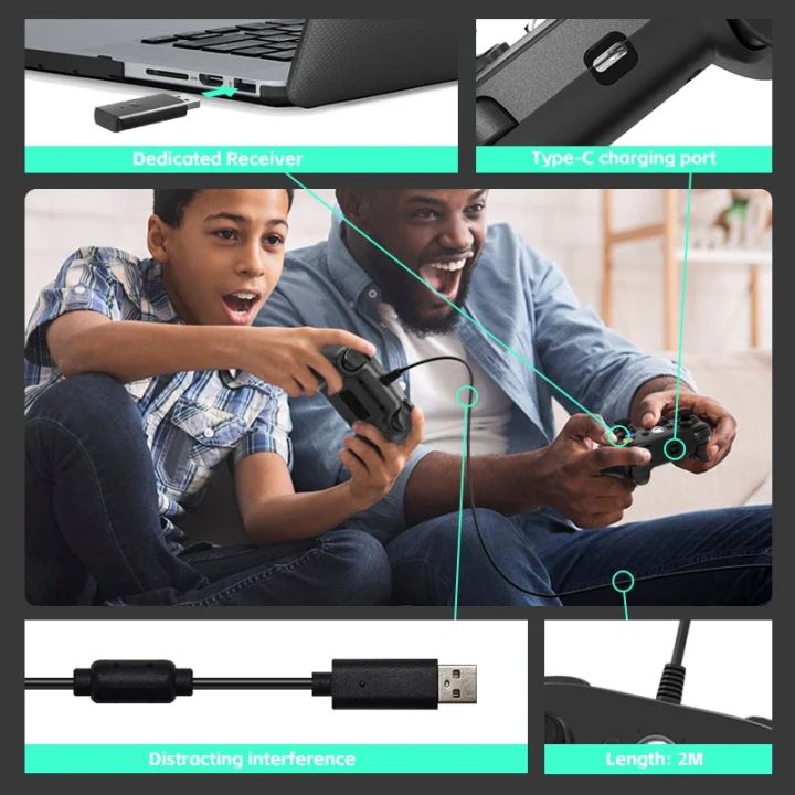 Turas Controller Data DATA FROG Wireless Vibration Game Controller for Xbox 360 PC Windows ...