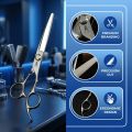 FnLune 6inch Hairdressing Barber Hair Scissor Professional Hairdressers Barbers Stainless Steel Hair Cutting Shears Salon Barber. 