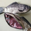 Pencil Case Fish Shaped Novelty Fish Pen Bag Fish Coin Purse Funny Pencil Case  for Office Supply. 