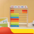 Wooden Counting Toy Abacus Montessori Education Math Toy Children Rainbow Counting Beads Addition Subtraction Operation Learning. 
