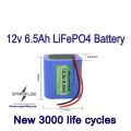 12v lithium battery 12v lifepo4 battery 12.8v 6.5Ah 4s1p 32700 cells in pakistan sparkflow batteries. 
