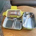 lunch boxနှစ်ထပ်ထမင်းဗူးစတီးခံပါအထူ. 