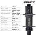 GOLDIX GDX370 Bicycle Hub Sealed Bearing Center Lock Disc Brake J-Bend 28 Holes Ratchet 36T BOOST MTB Hub for Shimano HG MS XD. 