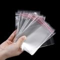 100pcs/lot Transparent Self Adhesive Seal Bags OPP Plastic Cellophane Bags  Bag & Pouch Jewelry Packaging Bags. 