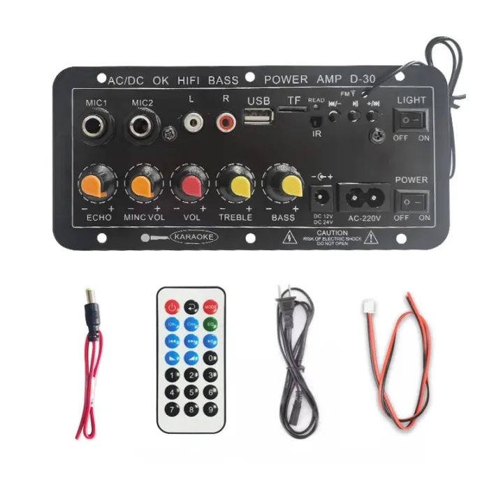 220V%2012V%20300W%20Digital%20Bluetooth%20Amplifier%20Board%20Subwoofer%20Dual%20Microphone%20Karaoke%20Amp%20Speaker%20Home%20Theater%20DIY%20Rechargable%20Version%20300W%20-%20Image%208