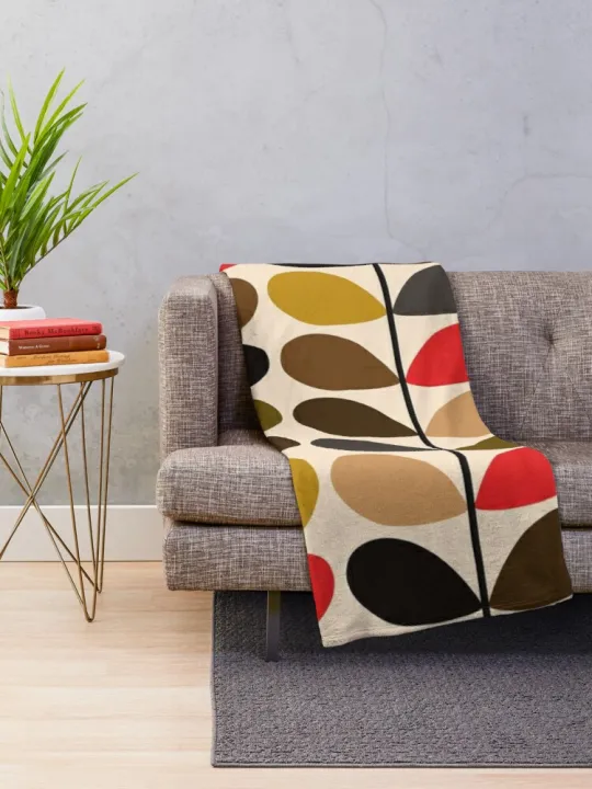 Orla%20Kiely%20Throw%20Blanket%20Blanket%20With%20Well%20Thick%20King%20Wool%20Loose%20Blanket%20Floral%20Throw%20Blanket%20Fleece%20Fabric%20-%20Image%202