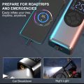 Tire Inflator Pump, Rechargeable Car Air Pump, Smart Digital Tire Pressure Detection Air Compressor Pump for Car, Bike, Motorcycle. 