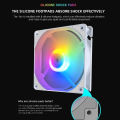PC Case Fan 120mm 4in 12V RGB Cyclic Mirror Light Effect For Desktop Computer Radiator Case Cooling fan. 