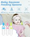 Baby Spoon Feeder - 90ml Silicone Baby Feeding Bottle With Spoon Newborn Infant Squeeze Spoon Toddler Food Supplement Rice Cereal Bottle Milk Feeder. 
