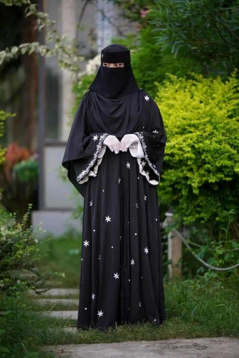 Abaya%20borka%20(Star%20Borka)%20With%20(Koti+Inner+Belt+Hijab)%20Dubai%20Charry%20Georget%20Stylish%20Embroidery%20Work%20Party%20Borka%20For%20Women%20-%20Image%202