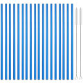 20Pcs 304 Stainless Steel Drinking Straw High Quality Straw Set Eco-friendly Reusable Metal Straws Set Party Juice Bar Accessory. 