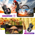 2 In 1 Clip-on Fish Eye Magnifiers Mobile Phone Lens Professional Mobile Phone Camera Lenses 15X Macro 0.45X Super Wide Angle.