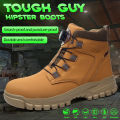 Waterproof Safety Boots Men Indestructible Steel Toe Work Boots Anti-smash Stab-resistant Safety Shoes Biker Botas Para Hombre. 