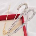 Luxury Elegent Gold Color Crystal Zircon Pins Fashion Women Rhinestones Brooches Safety Metal Pin Shawl Scarf Jeans Buckle Party.