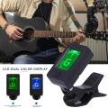Guitar Tuner Device 12-Tone Ukulele Bass Violin Tuner Portable Automatic Vibration Transmission Instrument Tuner Accessory. 