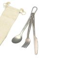Titanium Tableware Set Outdoor Household Spoon Fork Knife Chopsticks Camping Travel Portable Tableware Set.