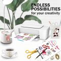 Printable Vinyl Sticker Paper for Inkjet laser Printer Glossy White Matte 20 Self-Adhesive Sheets Waterproof Decal Paper 8.5x11'. 