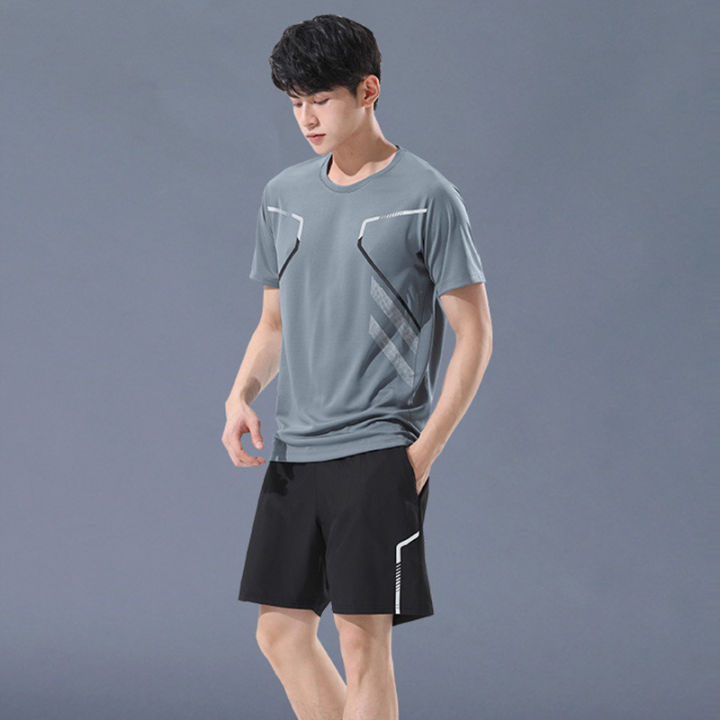 CHRLCK%20Men's%20Quick%20Drying%20Running%20Sets%20Breathable%20Hiking%20Fishing%20T-Shirt%20Short%20Soft%20Elasticity%20Gym%20Fitness%20Suits%20Outdoor%20Sports%20-%20Image%207