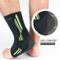 1Pcs Ankle Compression Sleeve for Women/Men,Ankle Brace with Silicone Gel, Toeless Compression Sock for Arch & Heel Pain Relief.